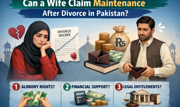 Can a Wife Claim Maintenance After Divorce in Pakistan